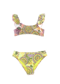 4GIVENESS Costume Bikini a Fascia Fantasia Capri per Bambine