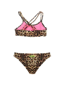4GIVENESS Costume Bikini a Fascia Fantasia Maculata per Bambine