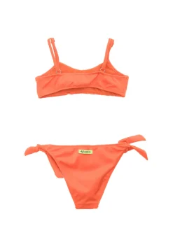 4GIVENESS Costume Bikini Arancione a Fascia con Strass per Bambine