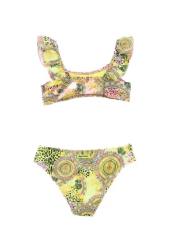 4GIVENESS Costume Bikini a Fascia Fantasia Capri per Bambine