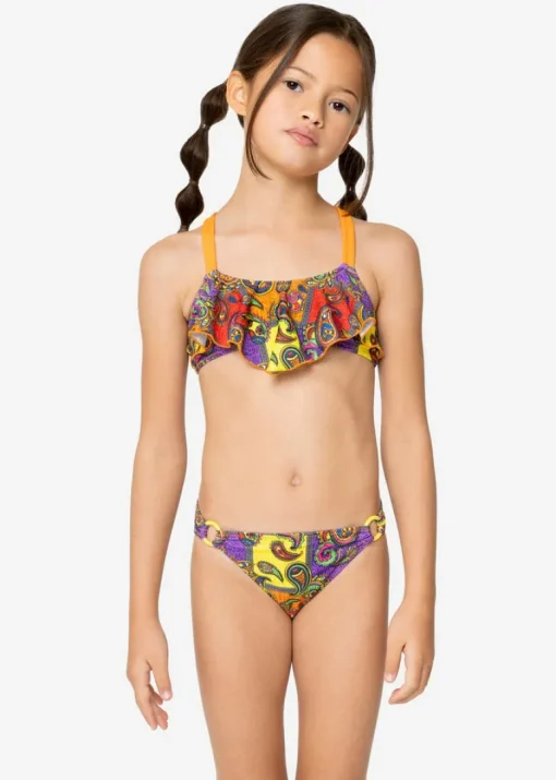 4GIVENESS Costume Bikini a Fascia Fantasia Cashemire per Bambine