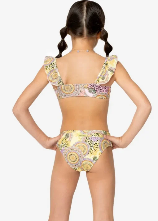 4GIVENESS Costume Bikini a Fascia Fantasia Capri per Bambine