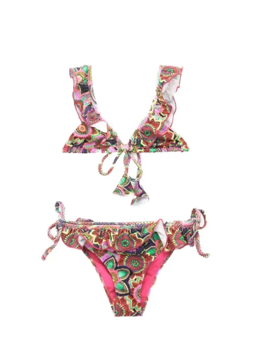 4GIVENESS Costume Bikini Fantasia Tropical Bouquet per Bambine