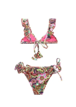 4GIVENESS Costume Bikini Fantasia Tropical Bouquet per Bambine
