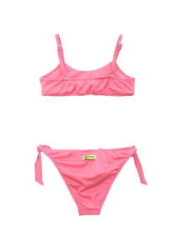 4GIVENESS Costume Bikini Fucsia a Fascia con Strass per Bambine