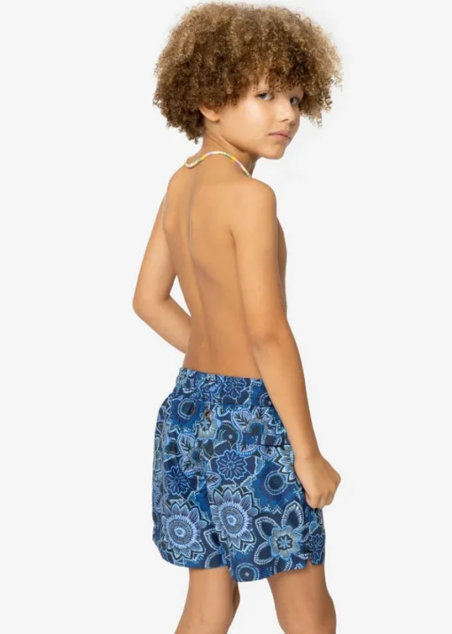4GIVENESS Costume Boxer Fantasia Floreale Blu per Bambini