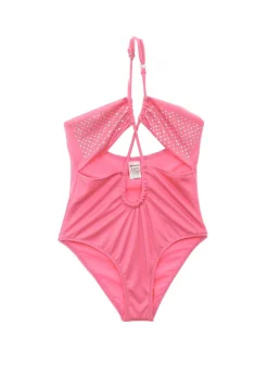 4GIVENESS Costume Monokini Fucsia con Strass per Bambine
