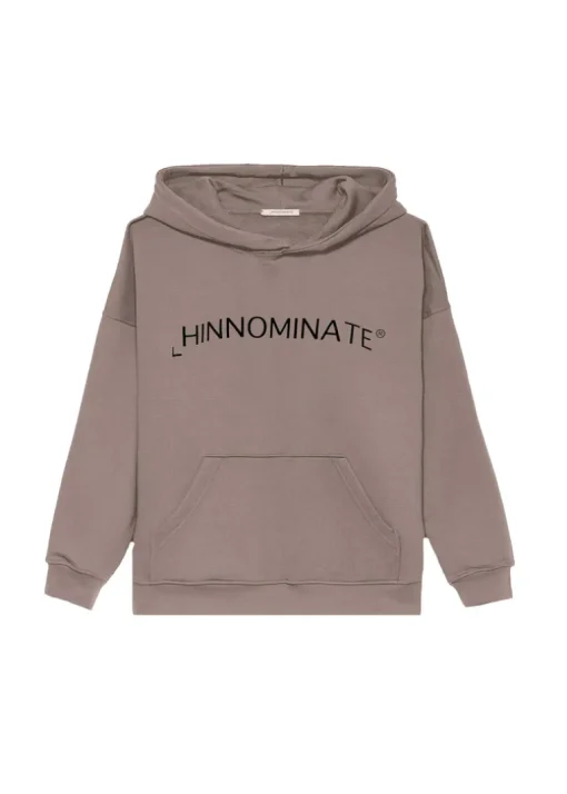 Hinnominate Kids Felpa Fango con Cappuccio e Logo per Bambini