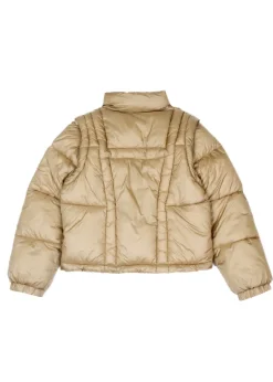Hinnominate Kids Giubbino Nocciola con Maniche a Zip