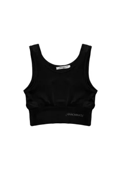 Hinnominate Kids Top Nero con Logo per Bambine