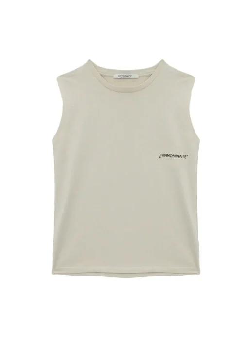 Hinnominate Kids T-Shirt Beige con Logo per Bambini