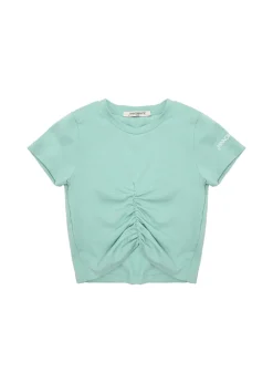 Hinnominate Kids T-shirt Verde Acqua Arricciata per Bambine