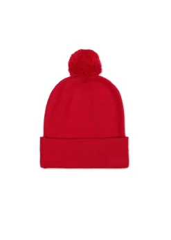 Iceberg Kids Cappello Beanie Rosso con Pon Pon per Bambine