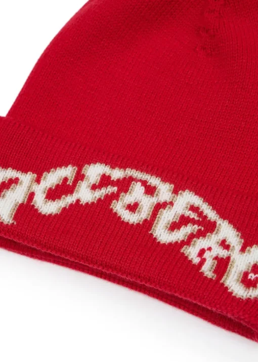Iceberg Kids Cappello Beanie Rosso con Pon Pon per Bambine