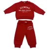 Iceberg Kids Completo Felpa con Pantaloni Rosso per Neonati