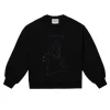 Iceberg Kids Felpa Nera con Logo e Daffy Duck per Bambine