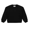 Iceberg Kids Felpa Nera con Applicazione Borchie per Bambine