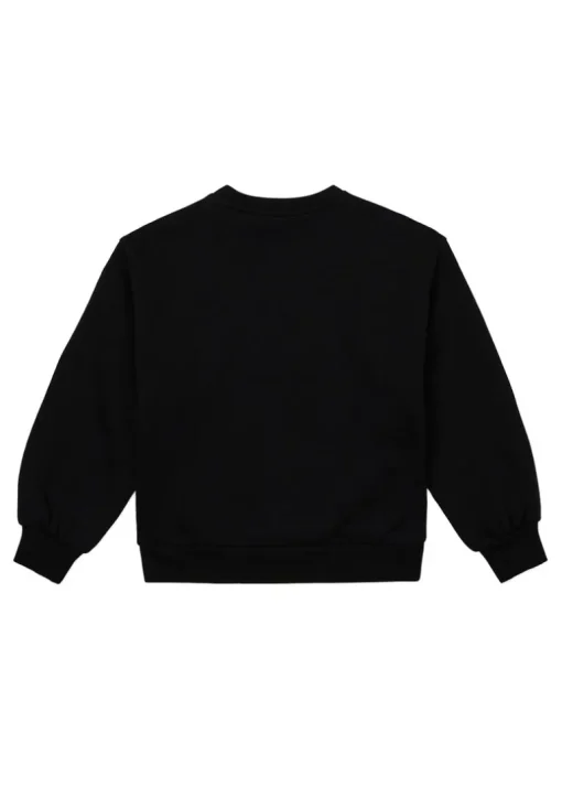 Iceberg Kids Felpa Nera con Logo e Daffy Duck per Bambine