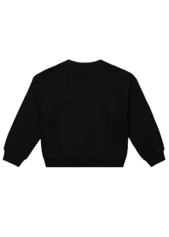 Iceberg Kids Felpa Nera con Applicazione Borchie per Bambine
