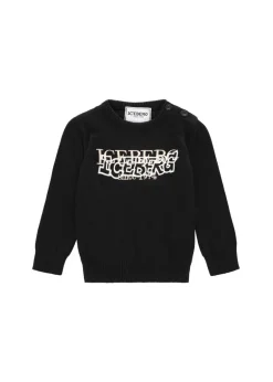 Iceberg Kids Maglioncino Nero con Intarso per Neonati