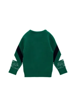 Iceberg Kids Maglione Petrolio con Logo per Neonati
