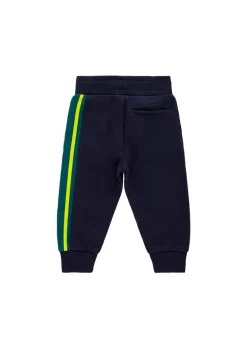 Iceberg Kids Pantaloni Blu con Banda Logo per Neonati