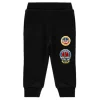 Iceberg Kids Pantaloni Joggers Neri con Patch per Neonati