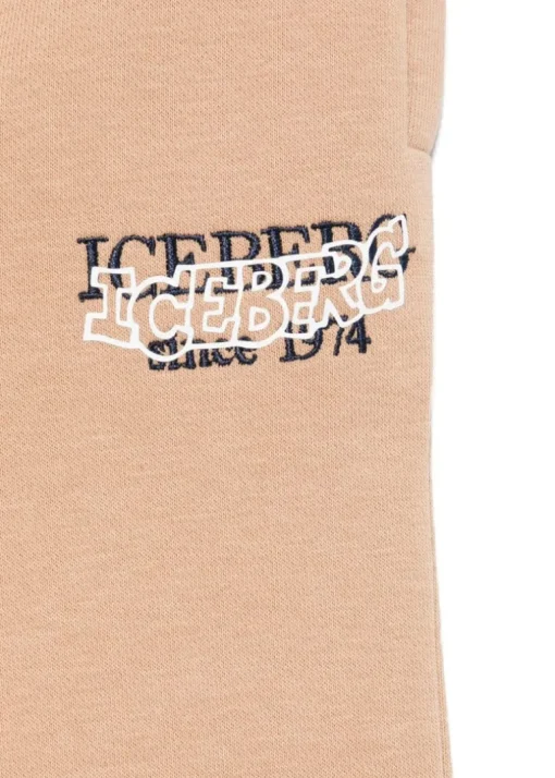 Iceberg Kids Pantaloni Sabbia Jogger con Ricamo per Neonati