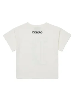 Iceberg Kids T-shirt Bianca Crop con Bugs Bunny per Bambine