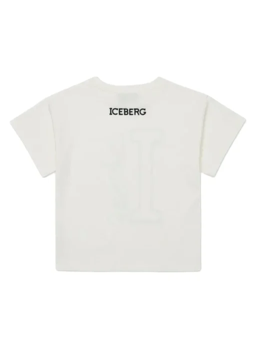 Iceberg Kids T-shirt Bianca Crop con Bugs Bunny per Bambine