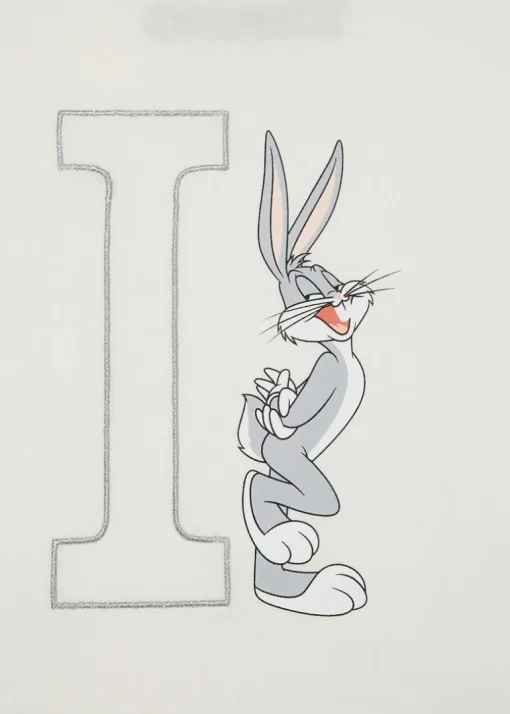 Iceberg Kids T-shirt Bianca Crop con Bugs Bunny per Bambine