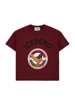 Iceberg Kids T-shirt Bordeaux Daffy Champions per Bambini