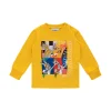 Iceberg Kids T-shirt Maniche Lunghe Gialla con Stampa per Neonati