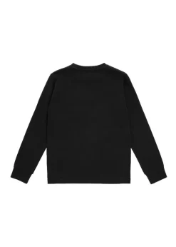Iceberg Kids T-shirt Maniche Lunghe Nera con Stampa Logo per Bambini