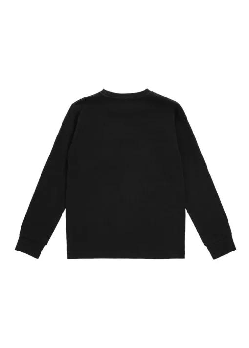 Iceberg Kids T-shirt Maniche Lunghe Nera con Stampa Logo per Bambini