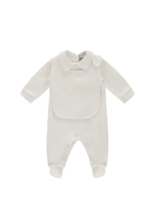Iceberg Kids Tutina con Bavetta Bianca per Neonati
