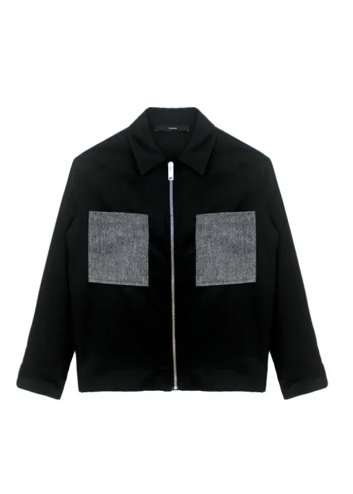 I'm Brian Giubbino Camicia Nero con Tasche per Bambini