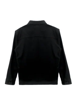 I'm Brian Giubbino Camicia Nero con Tasche per Bambini