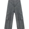 I'm Brian Pantaloni Grigi con Tasconi per Bambini