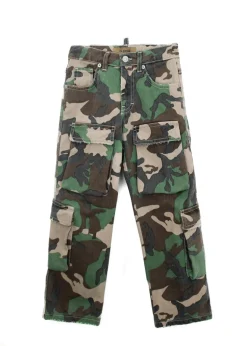 I'm Brian Pantaloni Militari Verdi per Bambini