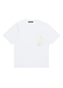 I'M BRIAN T-Shirt Bianca con Patch B per Bambini