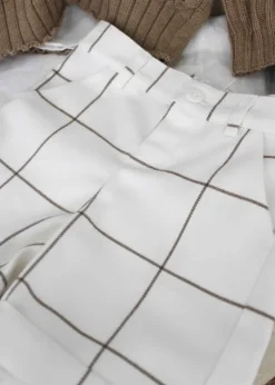 Le Coconne Bermuda Bianco a Righe per Neonati