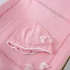 Le Coconne Cappellino Rosa con Fiori per Neonate