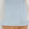Le Coconne Coperta Azzurra con Ricamo per Neonati
