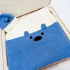 Le Coconne Coperta Bianca/Azzurra per Neonati