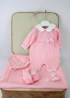 Le Coconne Corredino Rosa con Tutina per Neonate