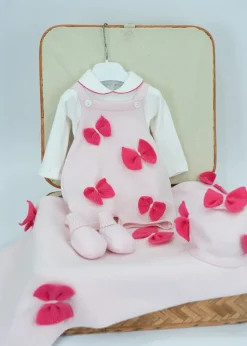 Le Coconne Corredino Rosa con Fiocchi per Neonate
