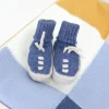 Le Coconne Scarpine Blu/Beige per Neonati