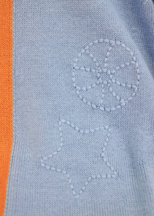 Le Coconne Tutina Azzurro/Arancio per Neonati