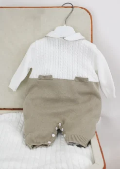 Le Coconne Tutina Bianco/Beige per Neonati
